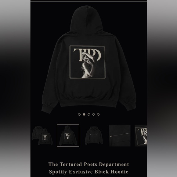 Rare Taylor Swift TTPD Spotify Exclusive Hoodie - Picture 2 of 5
